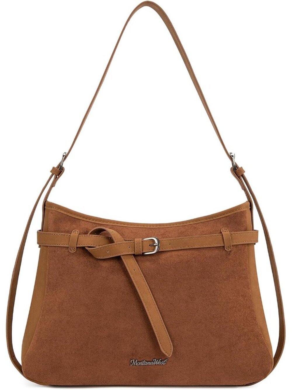 Suede Shoulder Bag for Women Soft Slouchy Hobo Tote Bag, Casual Everyday Handbag